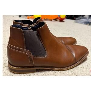 Men's Freeman Corbin Chelsea Boots 13 Leather Side Zip Ankle